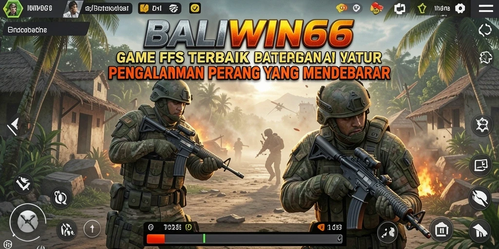 Screenshot menunjukkan aksi intens di medan perang BALIWIN66.