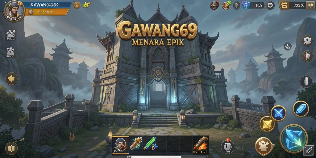 Screenshot GAWANG69 menunjukkan aksi menegangkan di game Tower Defense.