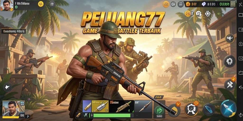 Gameplay seru PELUANG77 dengan aksi Battle Royale yang mendebarkan.